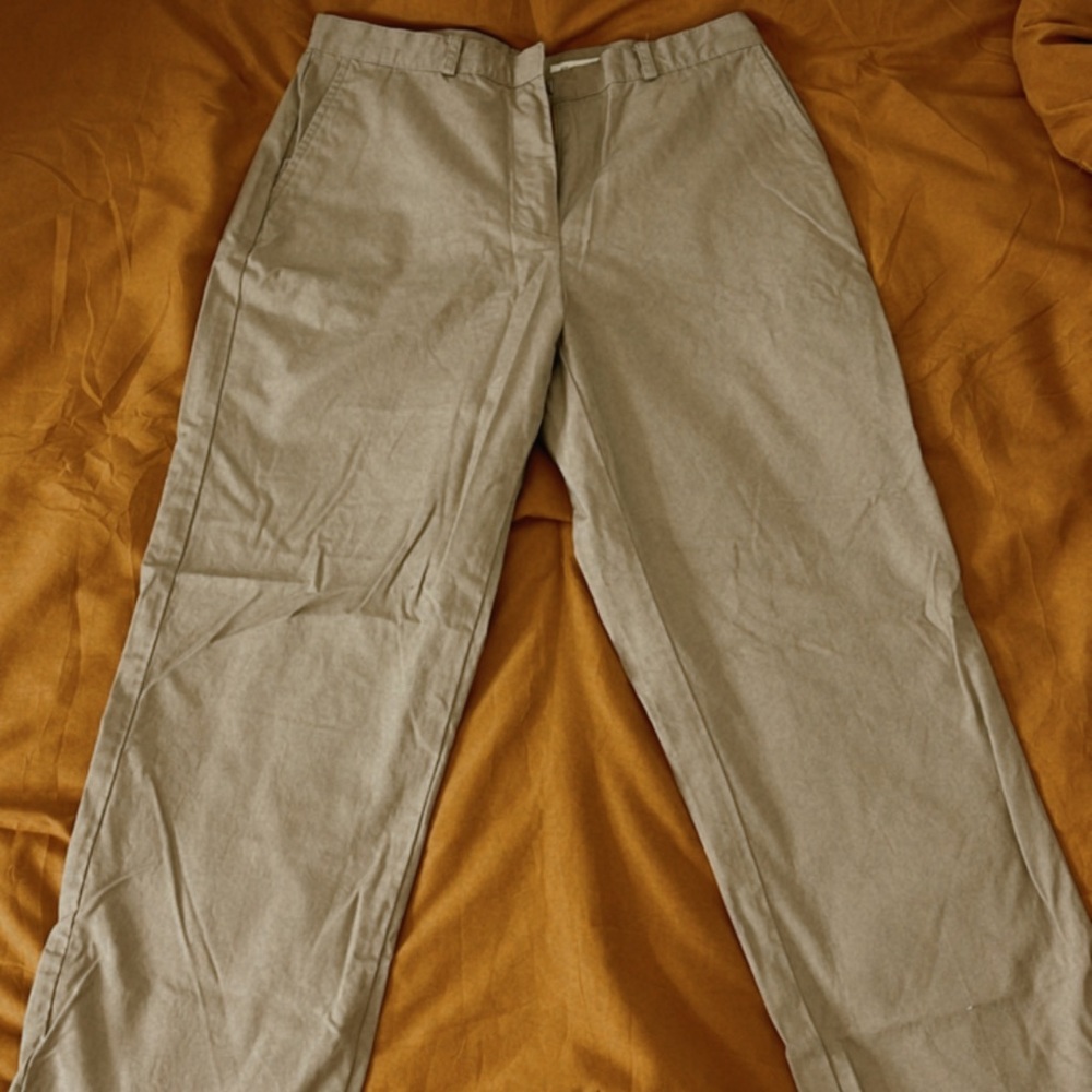 Kaki Straight Pants